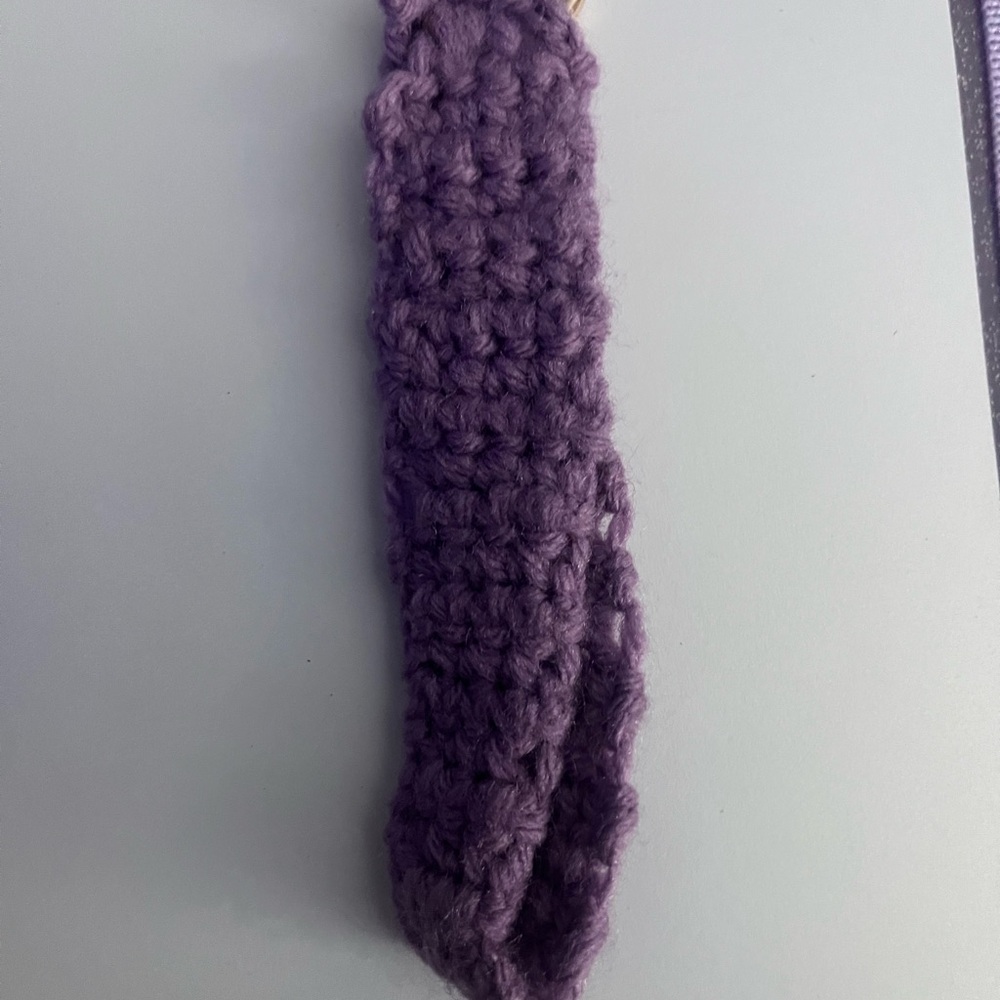 Handmade Purple Knit wristlet key chain - Women Accessories